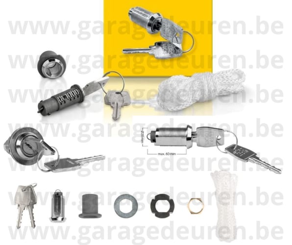 SOM5036 - Sommer Noodontgrendeling + 2 sleutels -  boorgat diam 20,5mm - wit nylon koord - art 5036V000